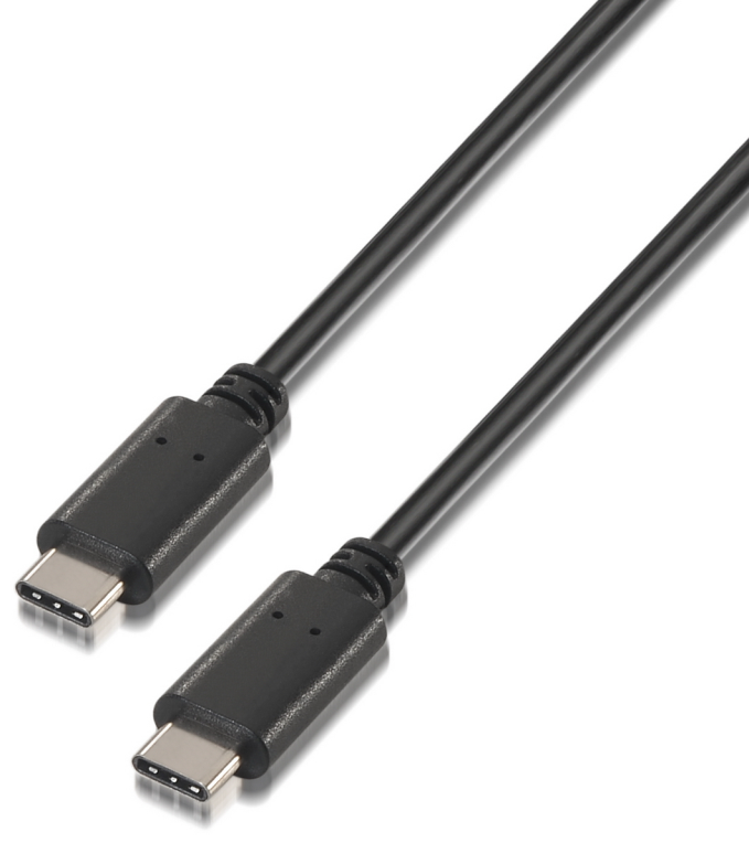 CABLE AISENS USB 2.0 3A TIPO USB-C M-USB-C M NEGRO 1.0M