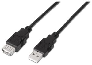 CABLE AISENS USB 2.0 TIPO A M-A H NEGRO 1.0M