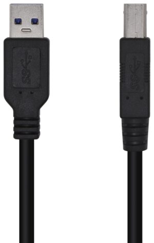 CABLE AISENS USB 3.0 IMPRESORA TIPO A/M-B/M NEGRO 2.0M
