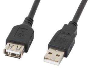 CABLE ALARGADOR LANBERG USB 2.0 MACHO HEMBRA 5M NEGRO