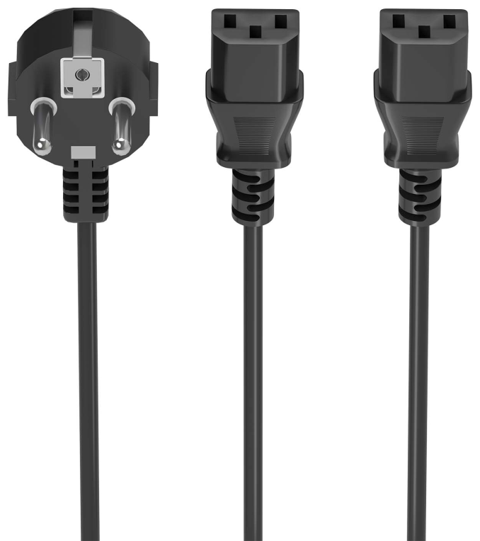 CABLE ALIMENTACION CPU AISENS CEE7/M-2XC13/H NEGRO 1,8mts