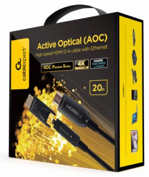 CABLE AOC HDMI D-A DE ALTA VELOCIDAD CON ETHERNET AOC PREMIUM SERIES 20 M