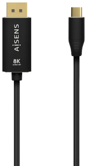 CABLE CONVERSOR AISENS ALUMINIO USB-C A DISPLAYPORT 8K60HZ 0.8M