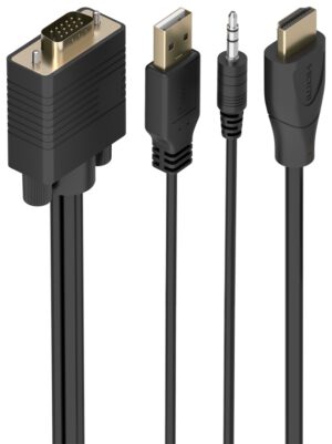 CABLE CONVERSOR AISENS HDMI A/M A SVGA/M+JACK 3.5/M+USB-A/M 1.5M