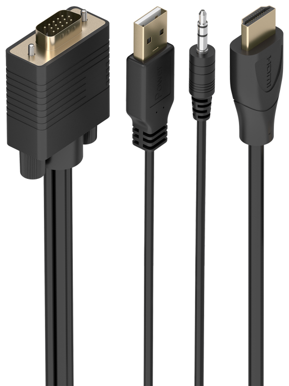 CABLE CONVERSOR AISENS SVGA/M+JACK 3.5/M+USB-A/M A HDMI A/M 1.5M