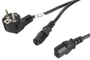 CABLE DE ALIMENTACION LANBERG SCHUKO CEE 7/7 A 2X IEC320 C13 2M