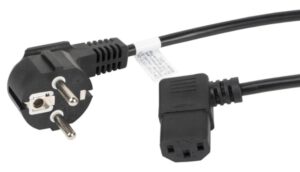 CABLE DE ALIMENTACION LANBERG SCHUKO CEE 7/7 A IEC320 C13 ACODADO 1.8M