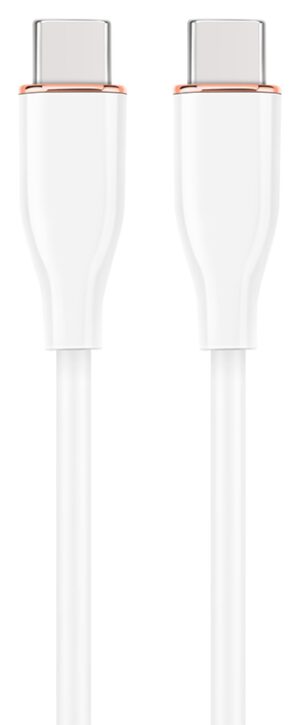 CABLE DE CARGA Y DATOS GEMBIRD (PD) TIPO-C SILICONA ALTA CALIDAD 1,5M BLANCO