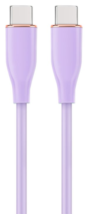 CABLE DE CARGA Y DATOS GEMBIRD (PD) TIPO-C SILICONA ALTA CALIDAD 1,5M MORADO