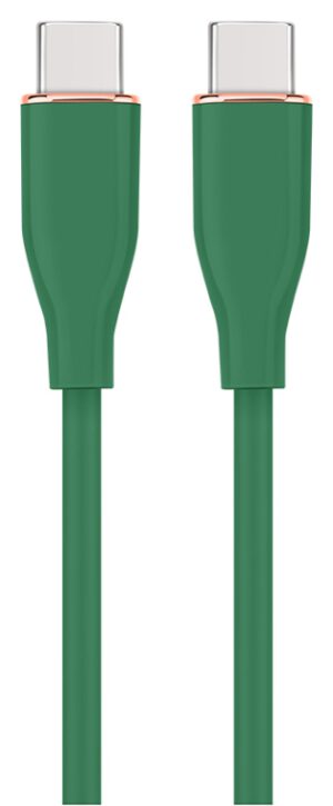 CABLE DE CARGA Y DATOS GEMBIRD (PD) TIPO-C SILICONA ALTA CALIDAD 1,5M VERDE