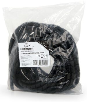 CABLE GEMBIRD 12MM SPIRAL WRAP 10M NEGRO