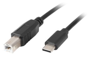 CABLE LANBERG USB C MACHO A USB B 2.0 MACHO 3M NEGRO