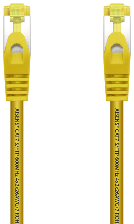 CABLE RED AISENS LATIGUILLO RJ45 LSZH CAT.7 SFTP PIMF 0.5M AMARILLO
