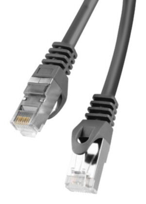 CABLE RED LANBERG LATIGUILLO CAT.6 FTP 1M NEGRO FLUKE PASSED
