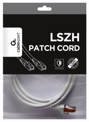 CABLE RED S-FTP GEMBIRD CAT 6A LSZH BLANCO 2 M
