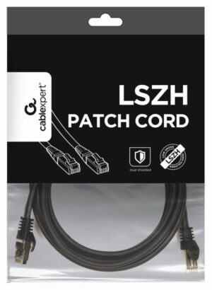 CABLE RED S-FTP GEMBIRD CAT 6A LSZH NEGRO 3M