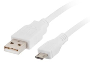 CABLE USB LANBERG 2.0 MACHO/MICRO USB MACHO 1.8M BLANCO