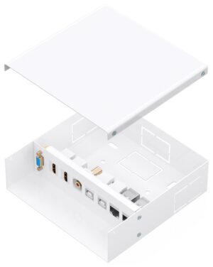 CAJA CONEXIONES AISENS VGA+JACK3.5+2xHDMI+2xUSB-B+2xRJ45 CAT.6A STP BLANCO