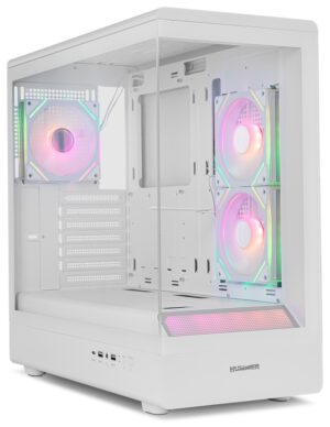 CAJA NOX SEMITORRE FRAMELESS HUMMER SIGNAL ARGB BLANCA USB TYPE C