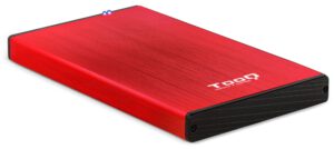 CARCASA HDD TOOQ TQE-2527R 2,5" 9,5 MM SATA USB 3.0/3.1 ROJO
