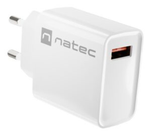 CARGADOR NATEC RIBERA 18W 1XUSB-A QC3.0 BLANCO