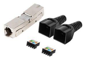 CONECTOR LANBERG ADAPTADOR 2X RJ45 CAT6 FTP PLUG 8P8C TOOL-LESS