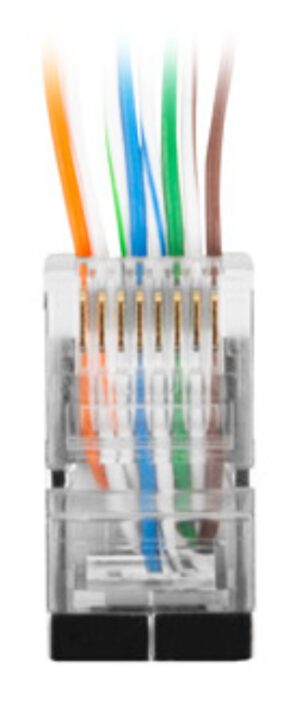 CONECTOR LANBERG CAT.6 FTP 8P8C PASS THROUGH TYPE PACK 20 UDS