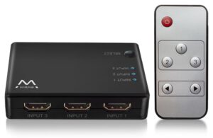 CONMUTADOR EWENT HDMI 3 PUERTOS 4K 30HZ USB MANDO A DISTANCIA