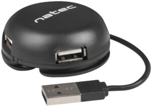HUB NATEC BUMBLEBEE 4 PUERTOS USB 2.0 NEGRO