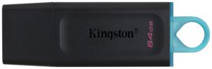 MEMORIA USB 3.2 KINGSTON 64GB DATATRAVELER EXODIA NEGRO TURQUESA