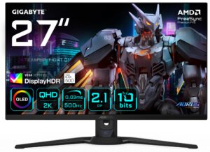 MONITOR GAMING GIGABYTE G27QQ5P 27" 2560x1440 QHD500Hz OLED KVM G-SYNC FreeSync