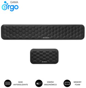 PACK SUBBLIM ERGO AIRPADDING - REPOSAMUÑECAS TECLADO Y RATON NEGRO
