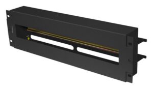 PANEL LANBERG DE DISTRIBUCION DE TENSION 19'' 3U CON RAIL DIN TS-35 NEGRO