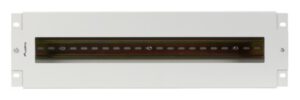 PANEL LANBERG DISTRIBUIDRO DE TENSION 19" 3U CON RAIL DIN TS-35 GRIS