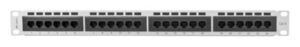 PATCH PANEL LANBERG CAT.6 UTP 24 PUERTOS 1U RACK 19" GRIS