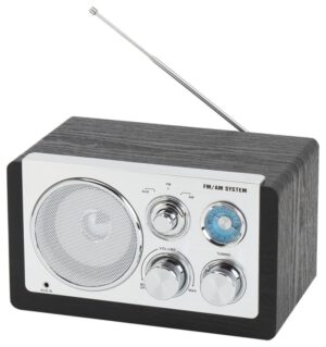 RADIO DENVER DE DISEÑO MODERNO NEGRA
