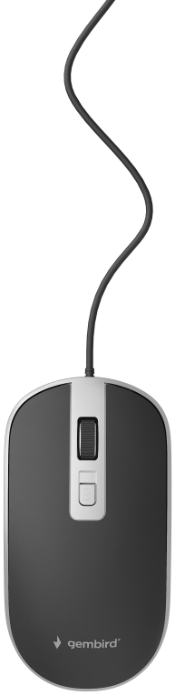 RATON GEMBIRD MUS-4B-06-BS OPTICAL 1200 DPI BLACK SILVER USB