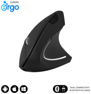 RATON SUBBLIM GLIDE ERGO DUAL NEGRO BLUETOOTH BATERIA RECARGABLE