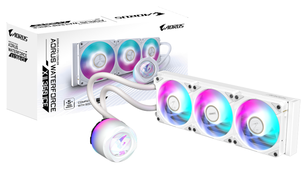 REFRIGERACION LIQUIDA CPU GIGABYTE AORUS WATERFORCE 360 BLANCO ARGB