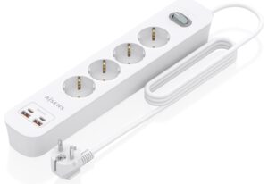 REGLETA ENCHUFES AISENS MULTIFUNCION 4 TOMAS+2xUSB-C 2xUSB-A 1.4M BLANCO