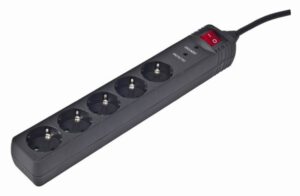 REGLETA GEMBIRD 5 TOMAS PROTECCION ANTIPICOS NEGRO 3M