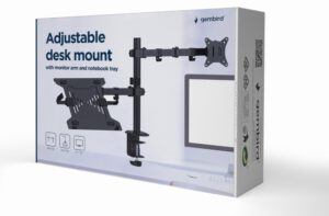 SOPORTE DE MESA GEMBIRD AJUST CON BRAZO PARA MONITOR Y BANDEJA PARA PORTATIL