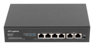 SWITCH LANBERG 6 PTOS 100MB 4xPOE+/2x FAST ETHER 60W RACK 10"/19"
