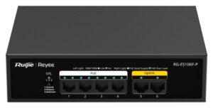 SWITCH RUIJIE UNMANAGED 8 PUERTOS GIGABIT POE 1 SFP BLACK