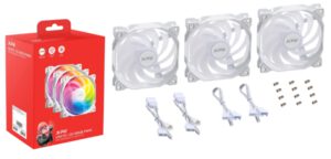 VENTILADOR CAJA XPG VENTO 120MM BLANCO RGB X3
