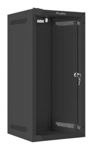 ARMARIO LANBERG MURAL RACK 10" 12U/280X310 FLAT PACK NEGRO PUERTA CRISTAL