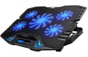 BASE EWENT PORTATIL-5 SILENT FAN UP TO 17"-2P USB-5 SPEED FAN-2 COOLING MODE
