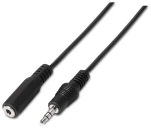 CABLE AISENS AUDIO ESTEREO JACK 3.5 M-JACK 3.5 H NEGRO 3.0M