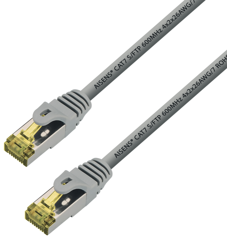 CABLE AISENS RED LATIGUILLO RJ45 LSZH CAT.7 SFTP PIMF 15M GRIS