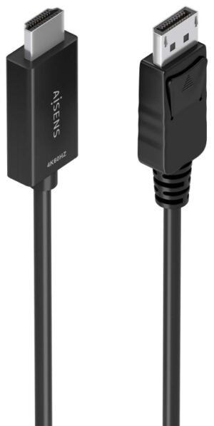 CABLE CONVERSOR AISENS DISPLAYPORT/M A HDMI/M 4K@60HZ NEGRO 2.0M